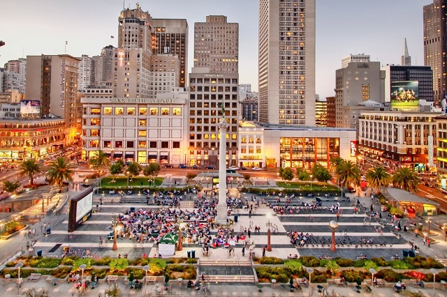 Union Square là khu vực nhộn nhịp nhất ở San Francisco