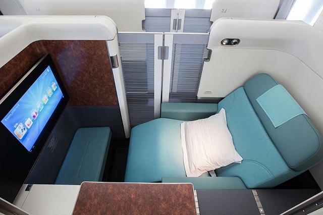 Hình 2: Ghế hạng Nhất của Korean Air được hành khách đánh giá cao nhất